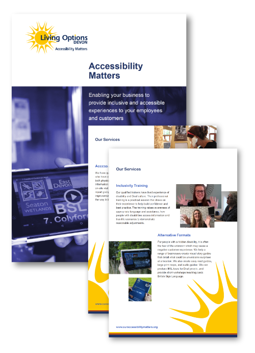 Accessibility Matters brochure cover and pages